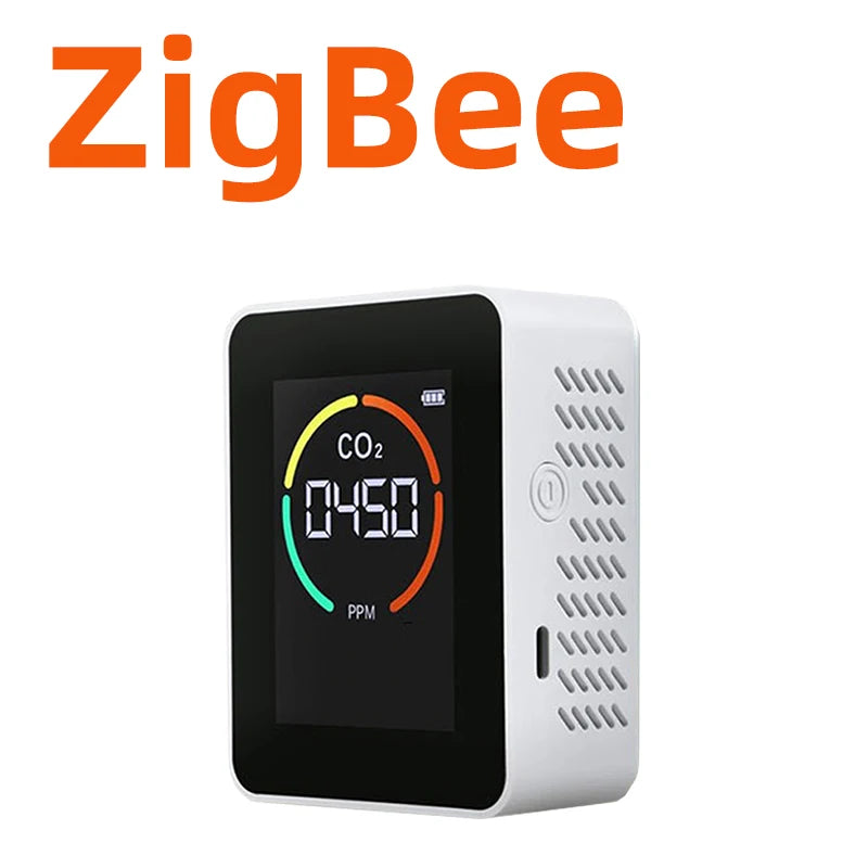 WIFI/Zigbee Tuya Smart CO2 Sensor NDIR Carbon Dioxide Detector High Precision LCD Display Smart Life APP Home
