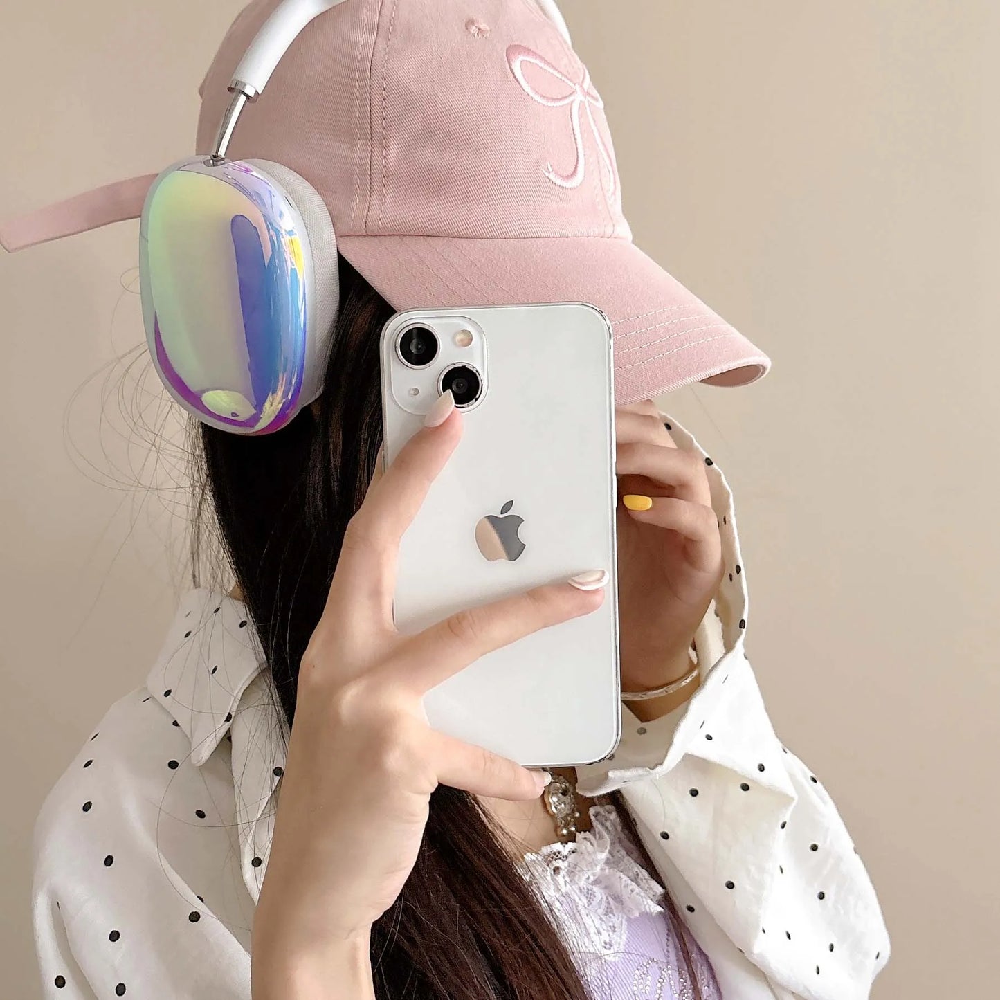 Shiny laser imd earphone case for apple airpods max cool headset cover headphone capa for airpodmax funda