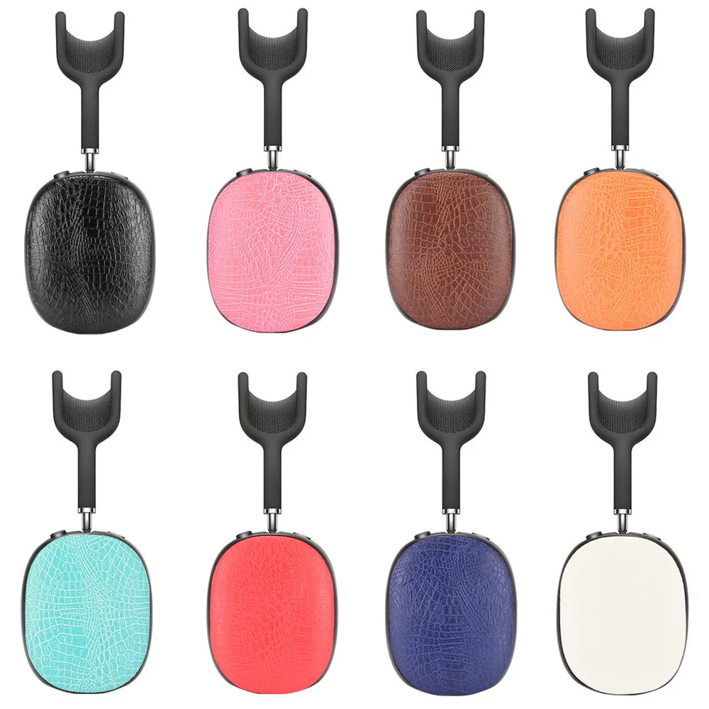 PU Leather Hard Plastic Case for Airpods Max Protective Earphone Shockproof Cover for Apple Air Pods Max Box Bags Accessories