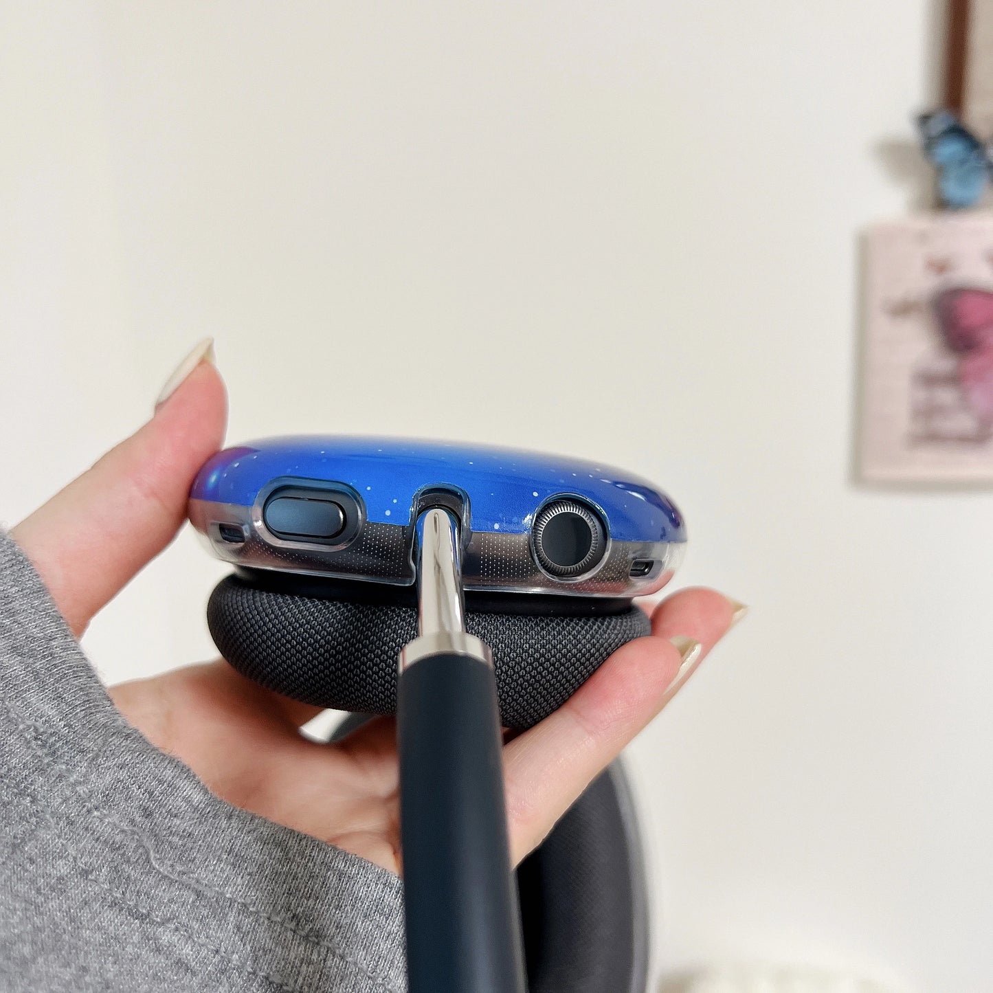 Suitable for Apple Airpods Max protective case, transparent TPU soft shell, Bluetooth earphone headset, fashionable and trendy a