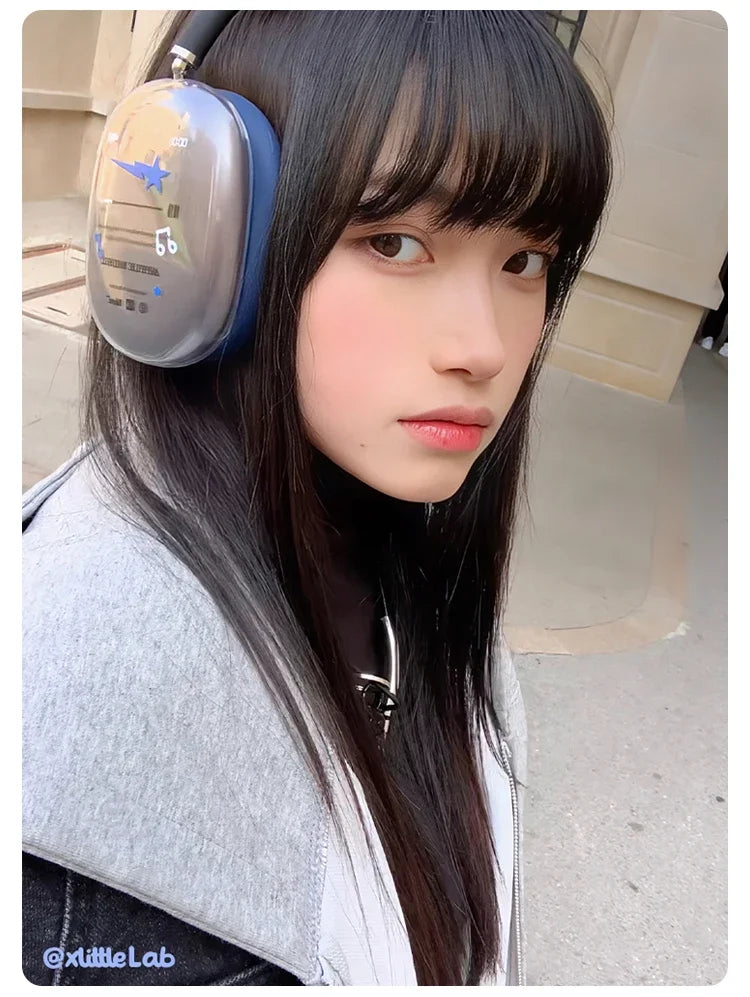 Airpods Max Case Headphones Cover Custom Blue Player Earphone Headphones Attachments Original Airpods Max Case Decoration Y2k