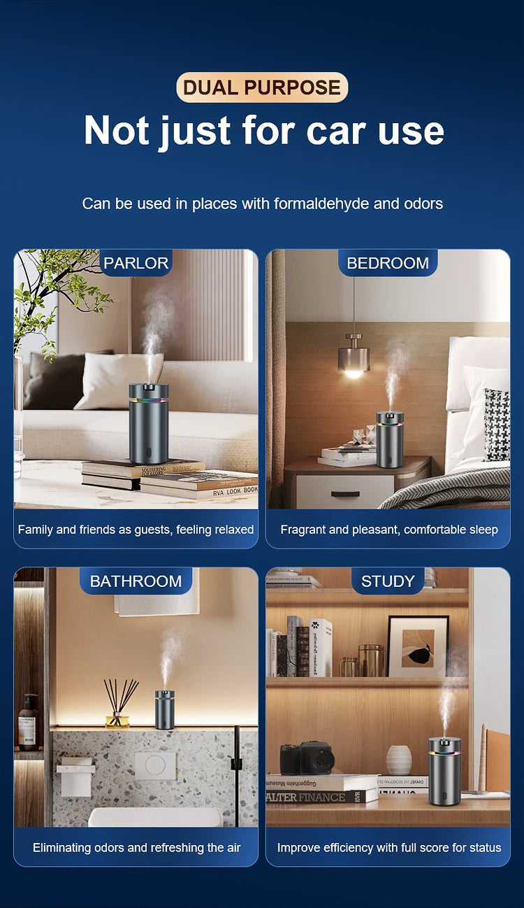 Smart Car Aroma Diffuser Scent Humidifier Air Freshener 50ml Essential Oil Diffuser  Aromatherapy Fragrance Air Purifier