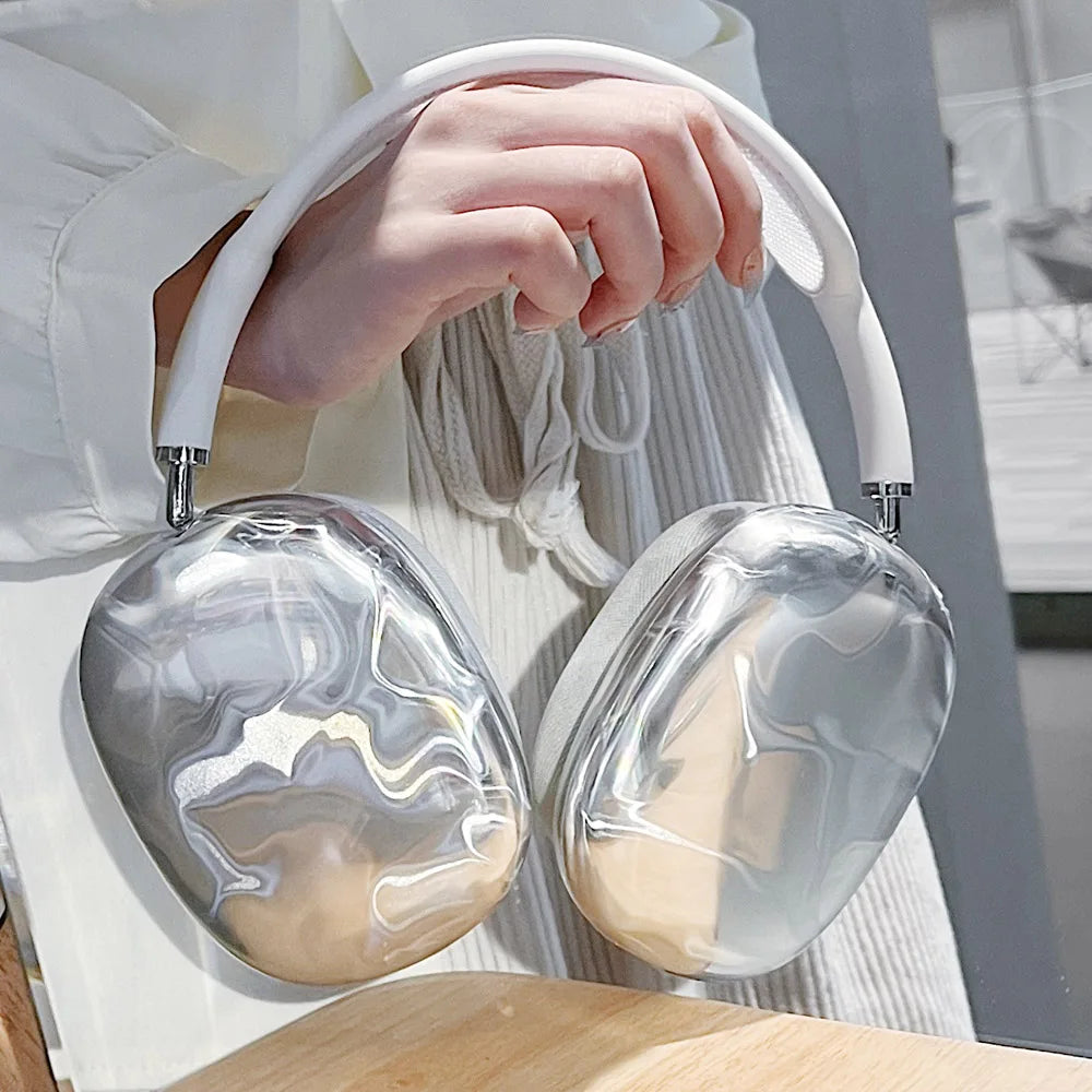 MINISO Headset Electroplate Case For Apple Airpods Max Protective Case Ripple Headphones For Airpods Max Left and Right Cover