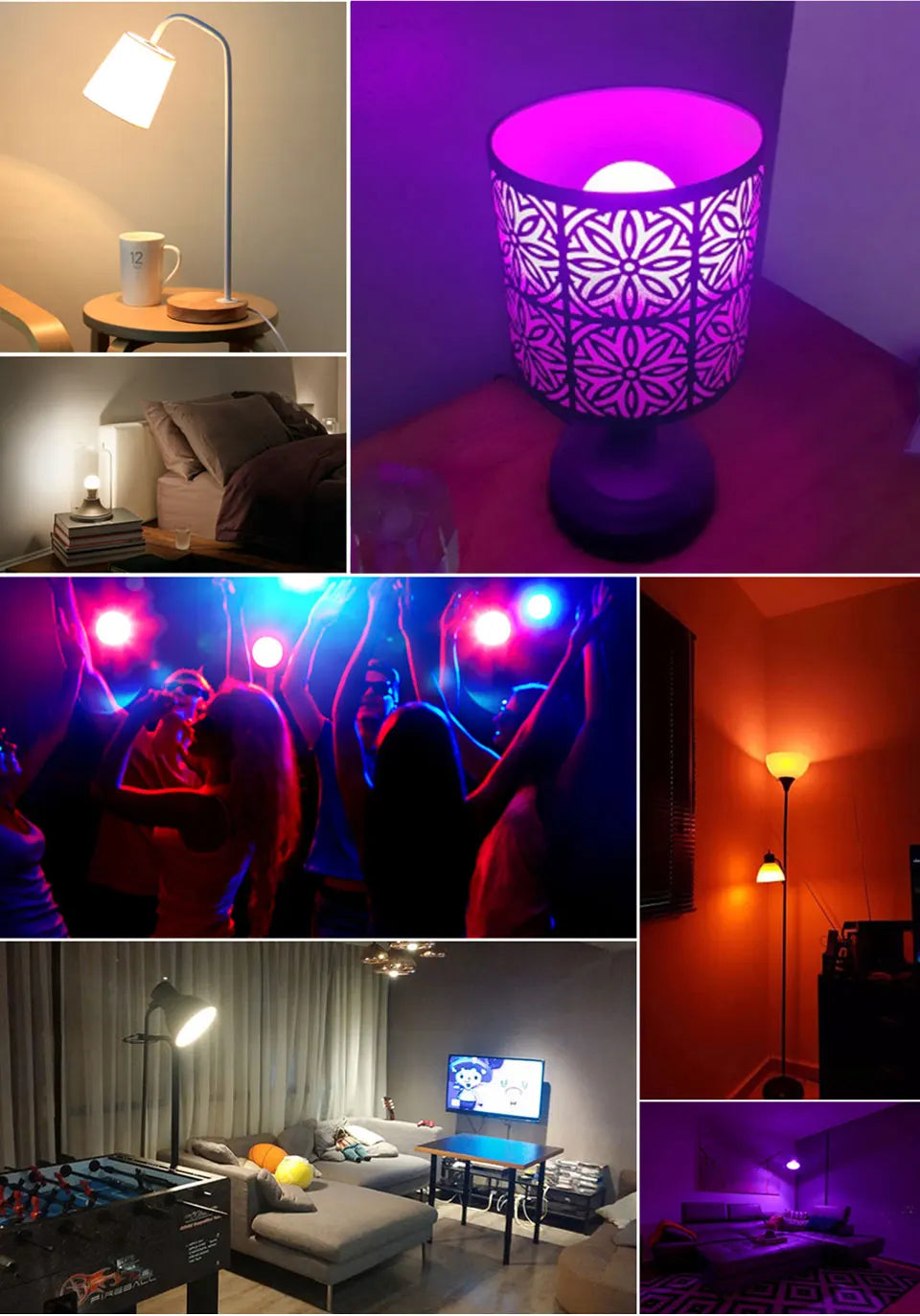 TNCE Tuya E27 Bulb Bluetooth/WIFI/Zigbee, Dimmable Light LED lamp 2700-6500k RGB, Smart Life APP, Voice with Alexa Google Home