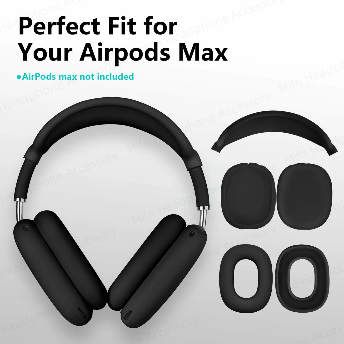 For Airpod Max Case Silicone Ear Protection Earmuffs Casque Headphone Case Cover For Air pods Max Headphone Protective Case Capa