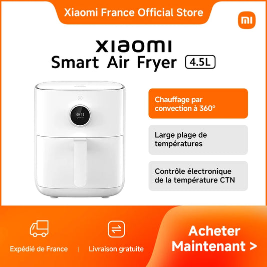 [Officiel] Xiaomi Smart Air Fryer 4.5 Liter | Chauffage par convection à 360°，Large plage de températures de 40 à 200 °C