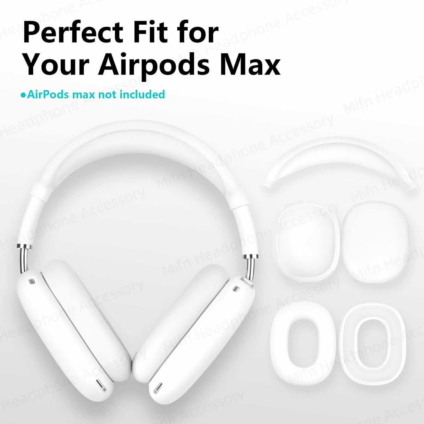 For Airpod Max Case Silicone Ear Protection Earmuffs Casque Headphone Case Cover For Air pods Max Headphone Protective Case Capa