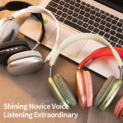 Écouteurs sans fil Bluetooth P9 d'origine, son stéréo HIFI, écouteurs avec micro, casque de musique de sport, écouteurs à réduction de bruit, téléphone de sauna