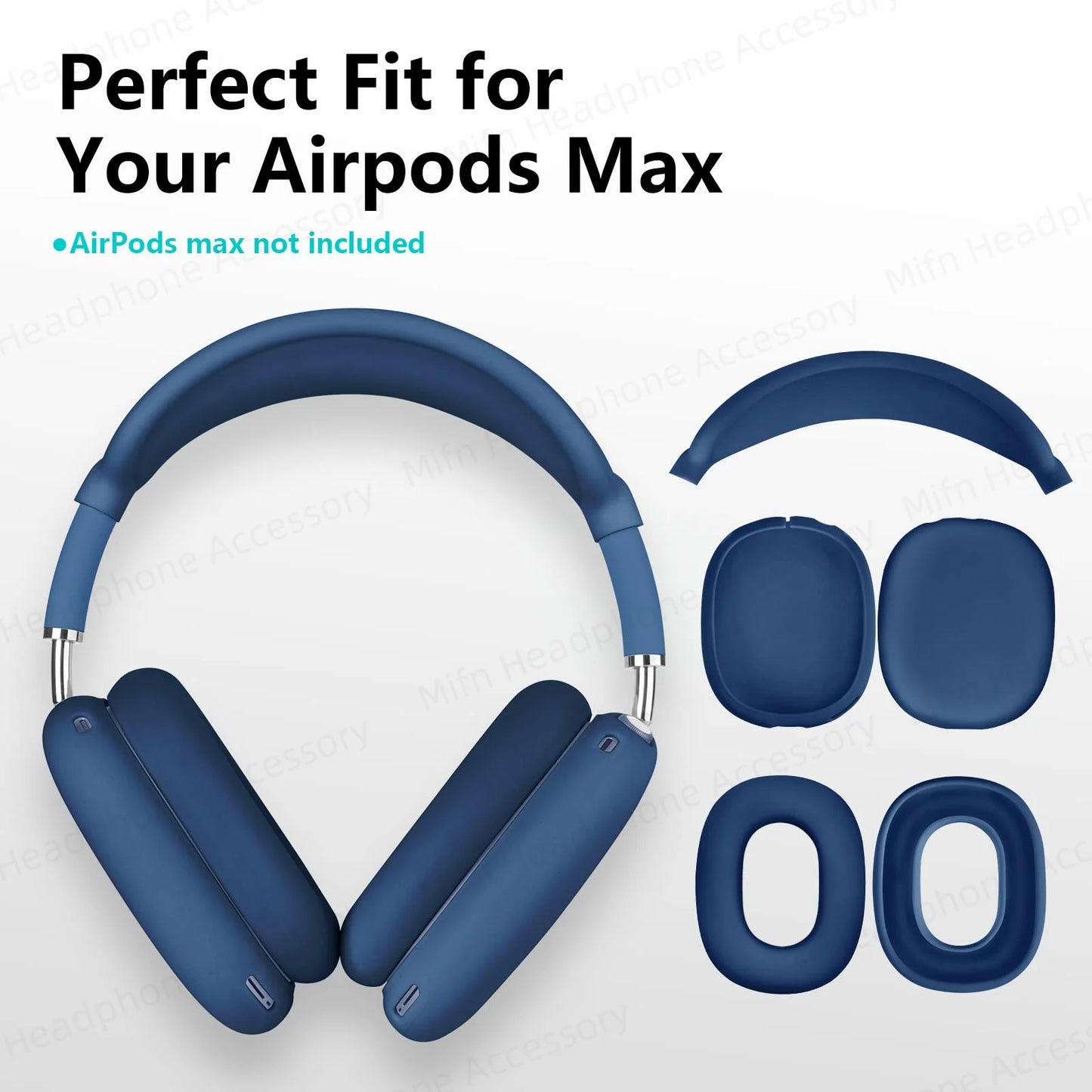 For Airpod Max Case Silicone Ear Protection Earmuffs Casque Headphone Case Cover For Air pods Max Headphone Protective Case Capa