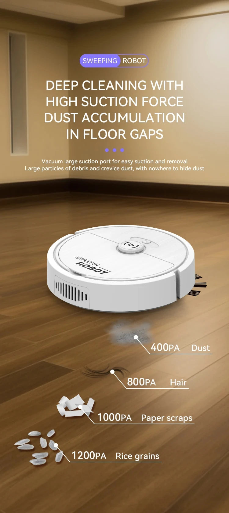 Xiaomi Electric Sweeper Home Smart Sweeping Robot Wet Dry Dual Use Remote Control Sweeper Suitable For Kitchen Carpeted Bedrooms