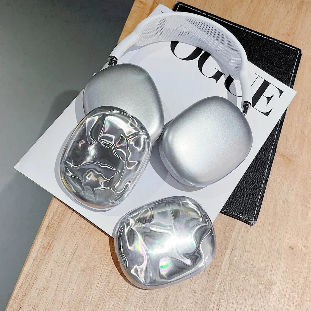 MINISO Headset Electroplate Case For Apple Airpods Max Protective Case Ripple Headphones For Airpods Max Left and Right Cover