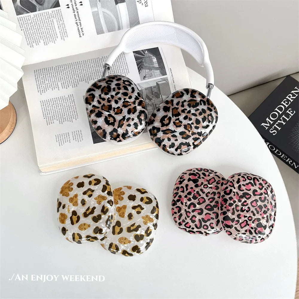 Super Protective Case For Apple Airpods Max Earphone Case Leopard Print Headphone Cover Shell For Airpods Max Accessories