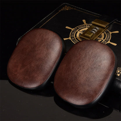 cuir souple de luxe pour Airpods Max, étui pour casque personnalisé, protecteur de manchon, texte de lettres de nom personnalisé, 2 pièces par ensemble