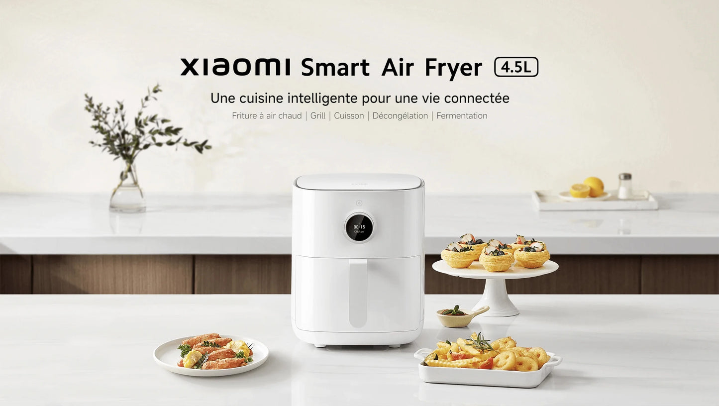 [Officiel] Xiaomi Smart Air Fryer 4.5 Liter | Chauffage par convection à 360°，Large plage de températures de 40 à 200 °C