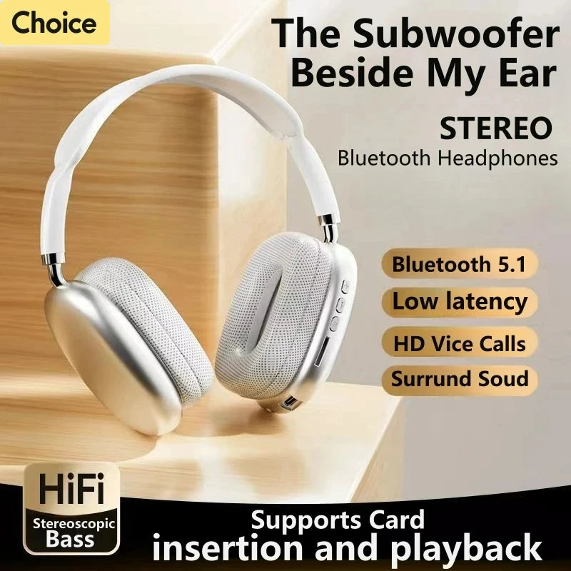 Casque Bluetooth sans fil P9 avec micro, écouteurs antibruit, écouteurs de jeu, sports de plein air (Homepage)