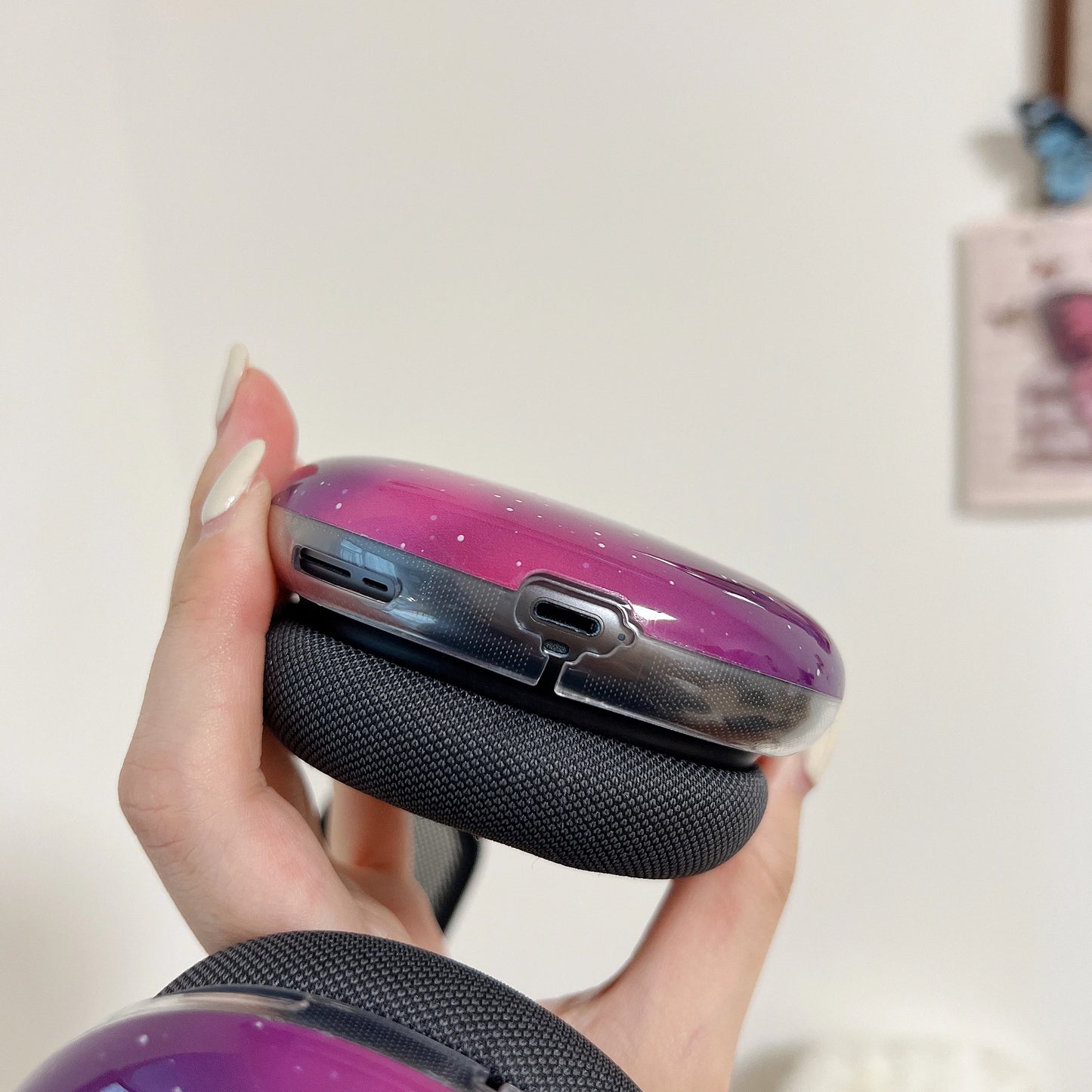 Suitable for Apple Airpods Max protective case, transparent TPU soft shell, Bluetooth earphone headset, fashionable and trendy a