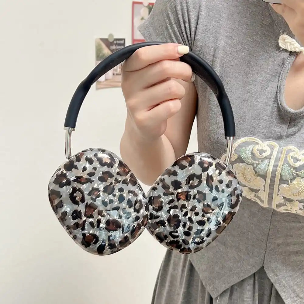 Ins Fashion Leopard Print Earphone Protective Case for AirPods MAX Hot Sale Soft Lovely Anti-fall Protect Cover