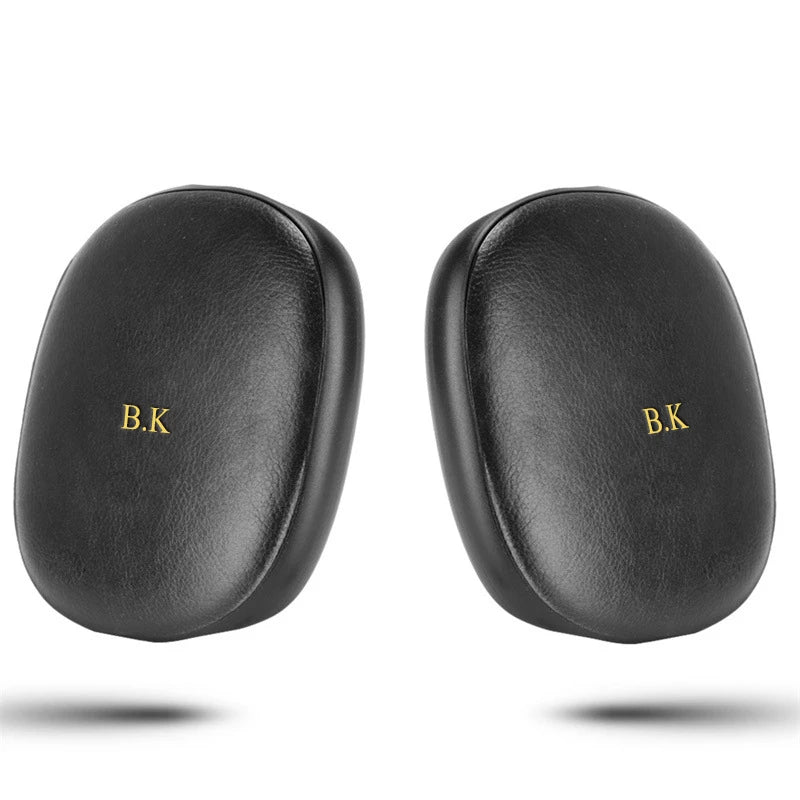 cuir souple de luxe pour Airpods Max, étui pour casque personnalisé, protecteur de manchon, texte de lettres de nom personnalisé, 2 pièces par ensemble