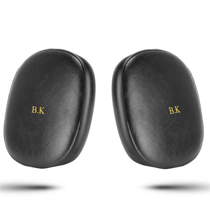 cuir souple de luxe pour Airpods Max, étui pour casque personnalisé, protecteur de manchon, texte de lettres de nom personnalisé, 2 pièces par ensemble
