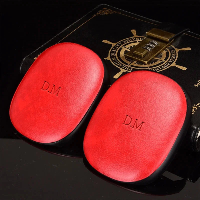 2Pcs/Set Luxury Soft Leather Cover For Airpods Max Customized Silver Name Letters Headphones Case Sleeve Protector