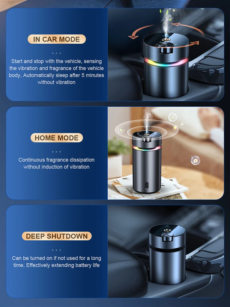 Smart Car Aroma Diffuser Scent Humidifier Air Freshener 50ml Essential Oil Diffuser  Aromatherapy Fragrance Air Purifier