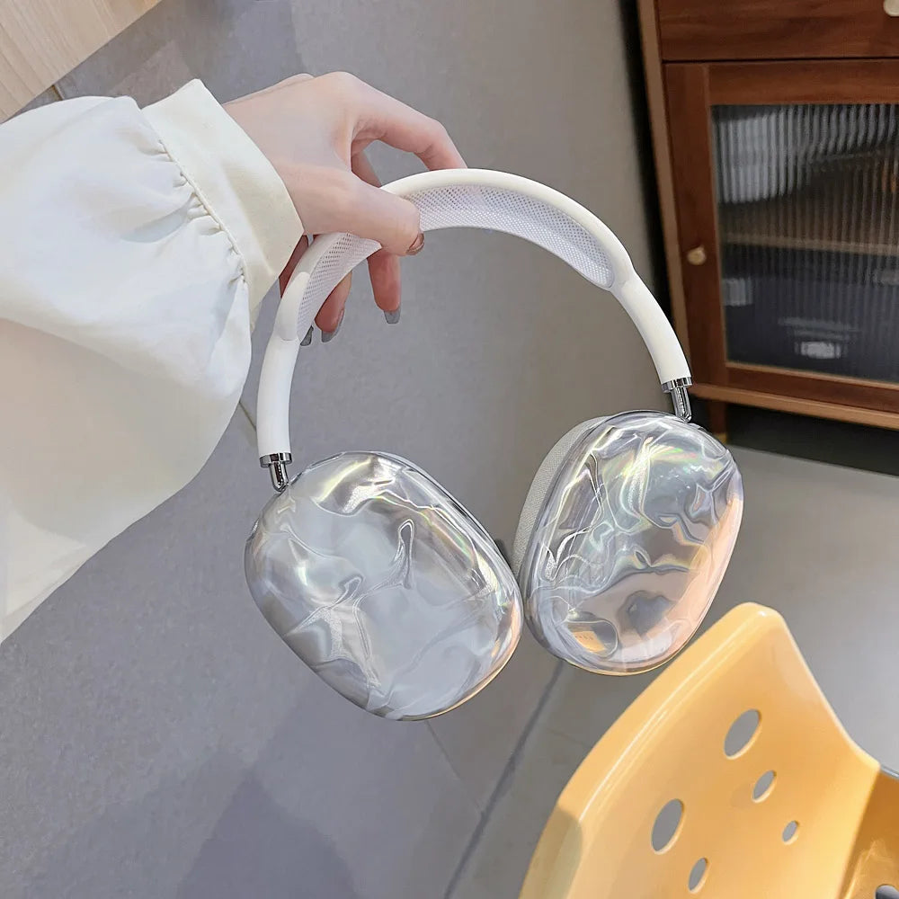 MINISO Headset Electroplate Case For Apple Airpods Max Protective Case Ripple Headphones For Airpods Max Left and Right Cover