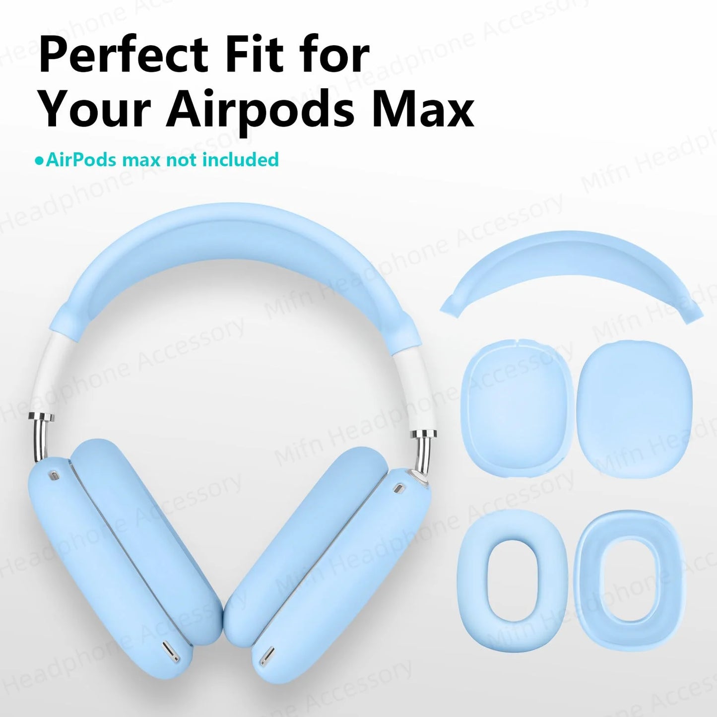 For Airpod Max Case Silicone Ear Protection Earmuffs Casque Headphone Case Cover For Air pods Max Headphone Protective Case Capa