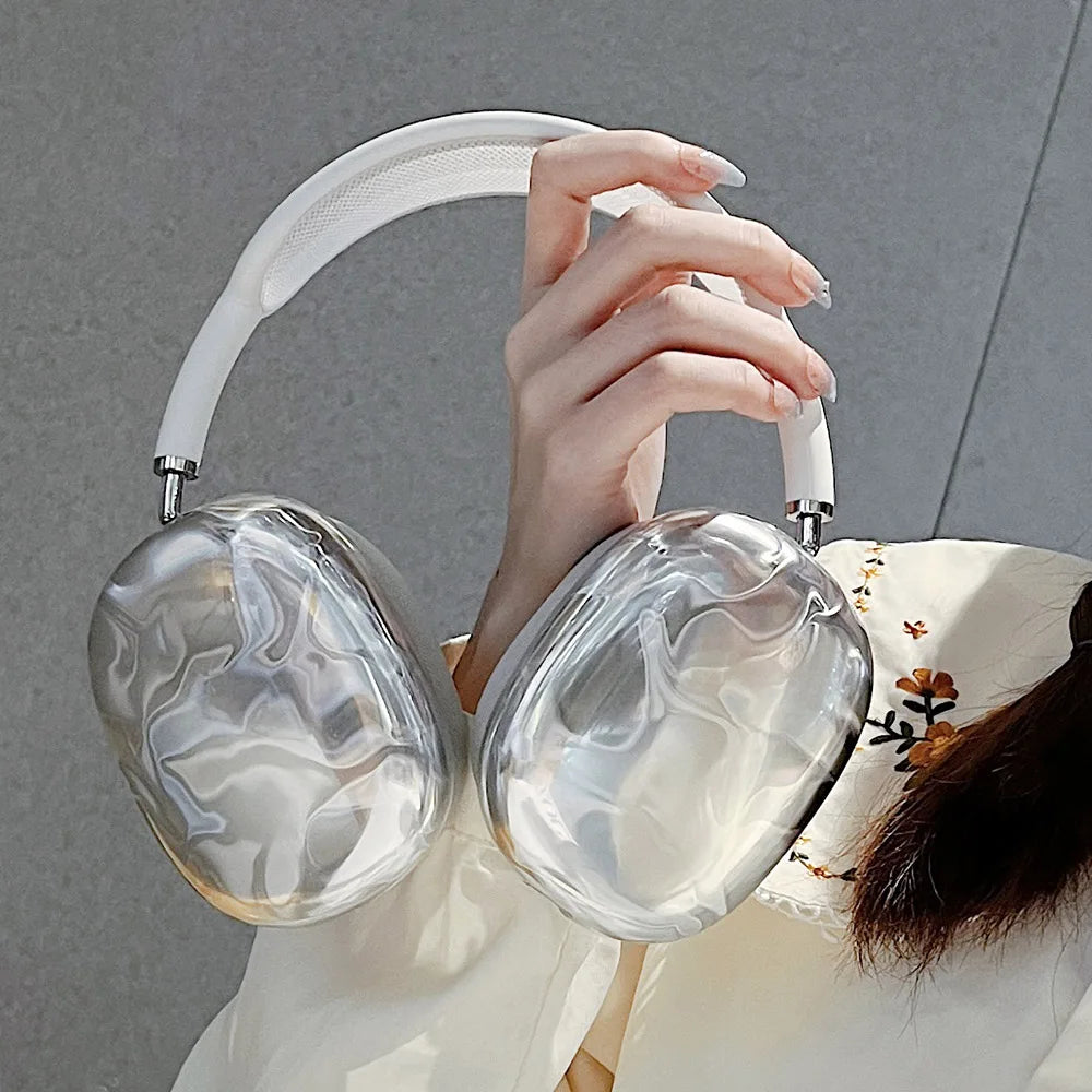 MINISO Headset Electroplate Case For Apple Airpods Max Protective Case Ripple Headphones For Airpods Max Left and Right Cover