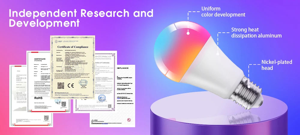 Smart Light Bulb 10W 220V WiFi E27 LED RGB Lamp Compatible With Alexa Google Assistant Siri Voice Control RGB+CCT Dimmable Timer