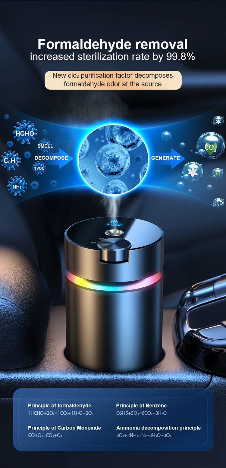 Smart Car Aroma Diffuser Scent Humidifier Air Freshener 50ml Essential Oil Diffuser  Aromatherapy Fragrance Air Purifier