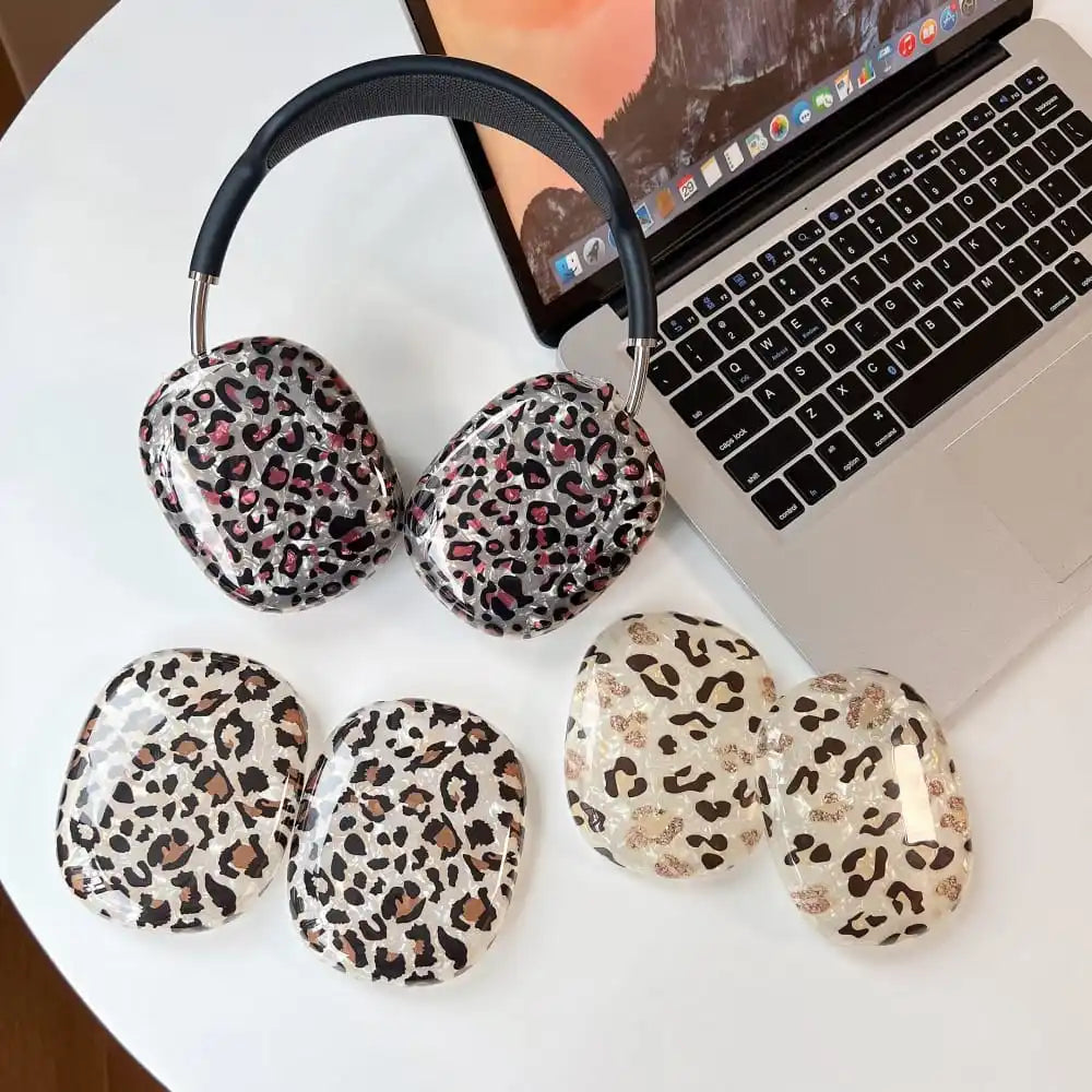 Ins Fashion Leopard Print Earphone Protective Case for AirPods MAX Hot Sale Soft Lovely Anti-fall Protect Cover